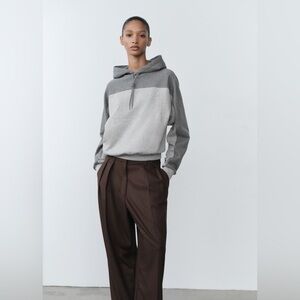 Mango Light Grey cotton Hoodie NWT